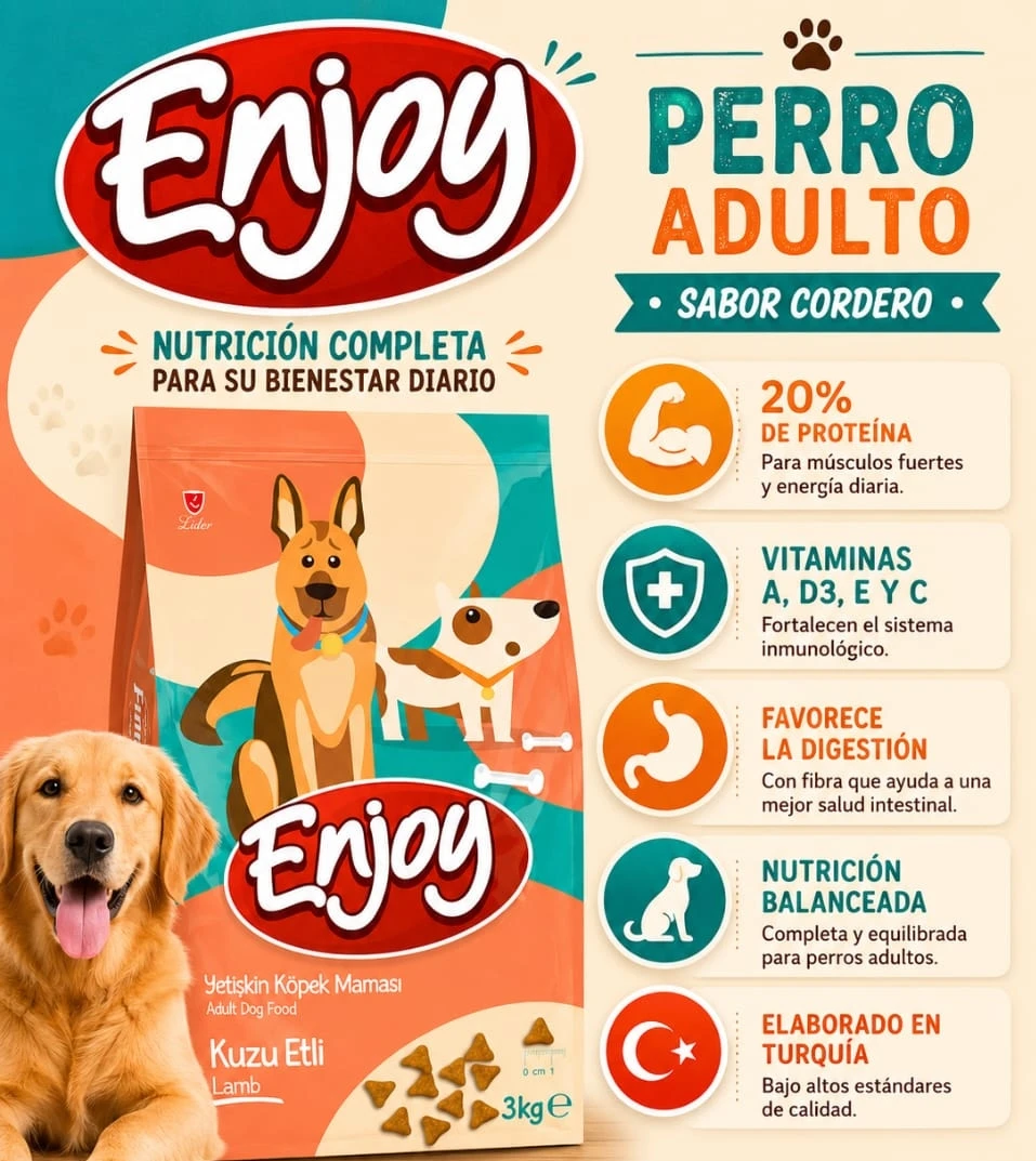 Pienso a granel para perros adultos Enjoy 1kg's foto | Free of Lice |  BizneCubano